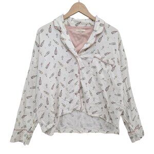 Z Supply Dream State Vino Pajama Set Women Multicolor Long Sleeve Shirt Size XL